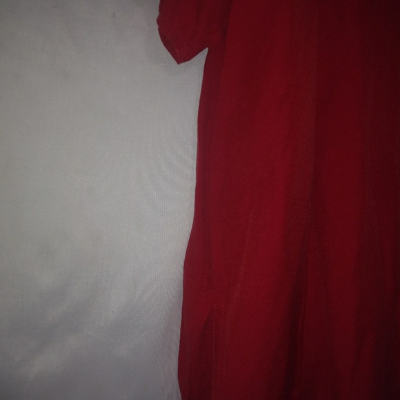 Kathy White 28W Vintage Red Short Sleeve Scoop Neck Top Plus - Picture 2 of 4